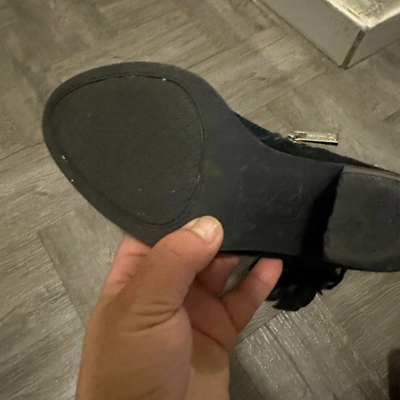 Jessica Simpson Chassie Black Suede Block Heel Booties - Picture 14 of 14